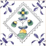 Delft flower tile 10