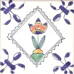 Delft flower tile 13