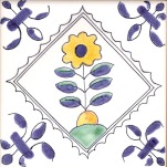 Delft flower tile 8