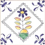 Delft flower tile 9