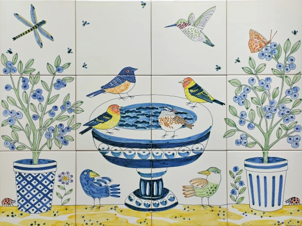 Birdbath tiles